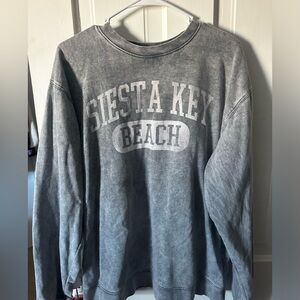 Gray Siesta Key Beach Sweatshirt